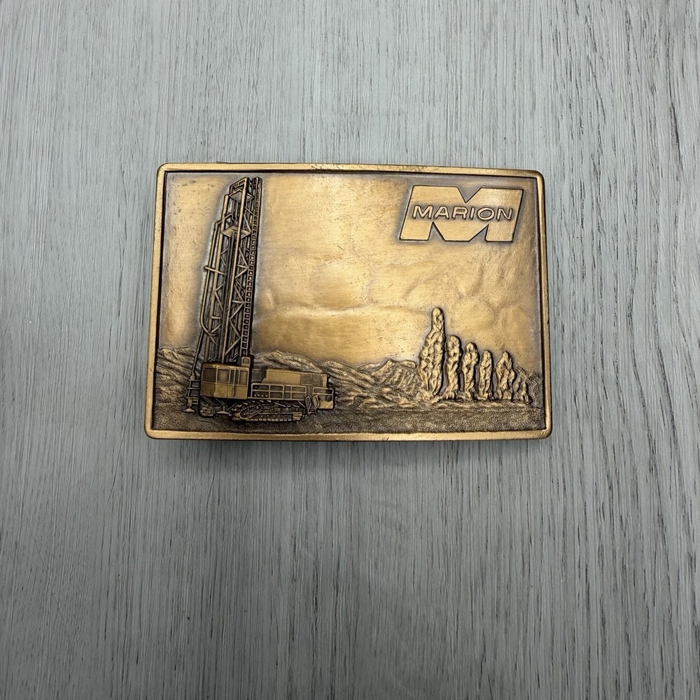 Marion Mining Equipment Brass Belt Buckle Rotary Blasthole Drill Rig